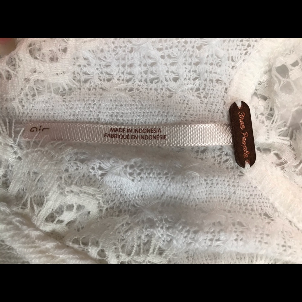 FREE PEOPLE Dream Girl Pointelle Top Nwt - Picture 6 of 8